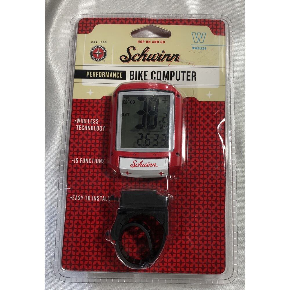 Schwinn Bike Computer 15 Functions Speed Distance Wireless Mounting Strap - NEW